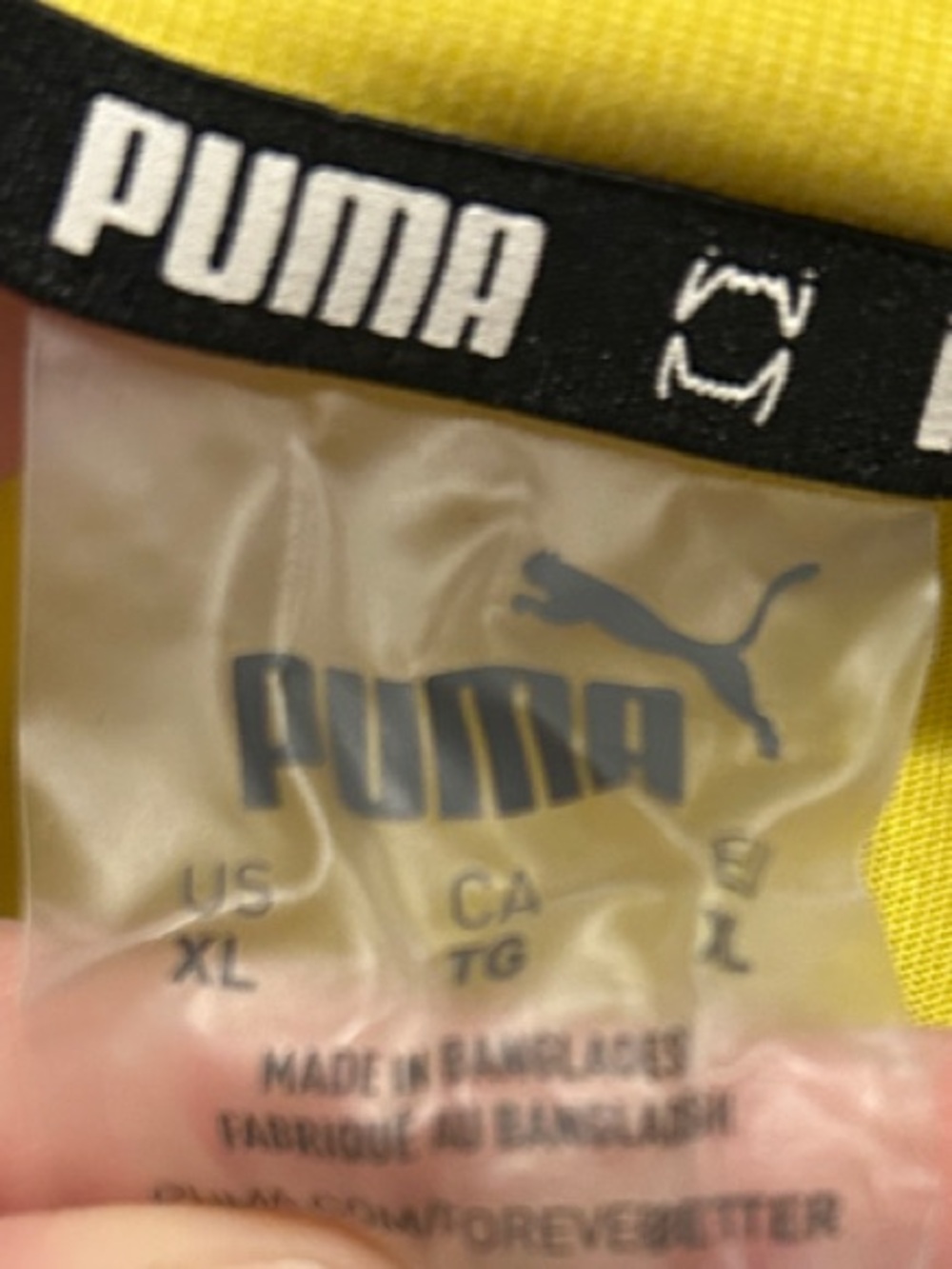 Puma Yellow Tee with Black Bear Graphic - Picture 2 of 3